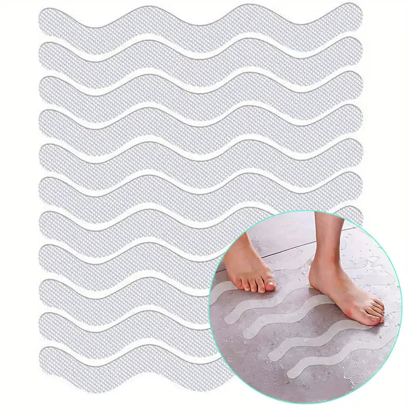 Set 12 Benzi Anti-Alunecare pentru Baie